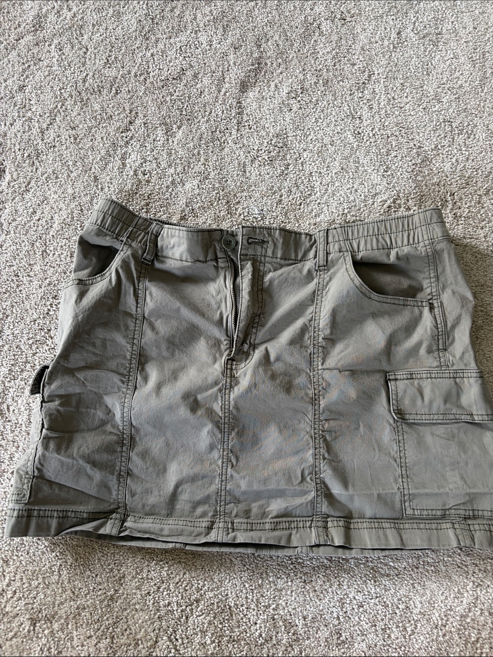 Hollister Olive Gray Cargo Skirt